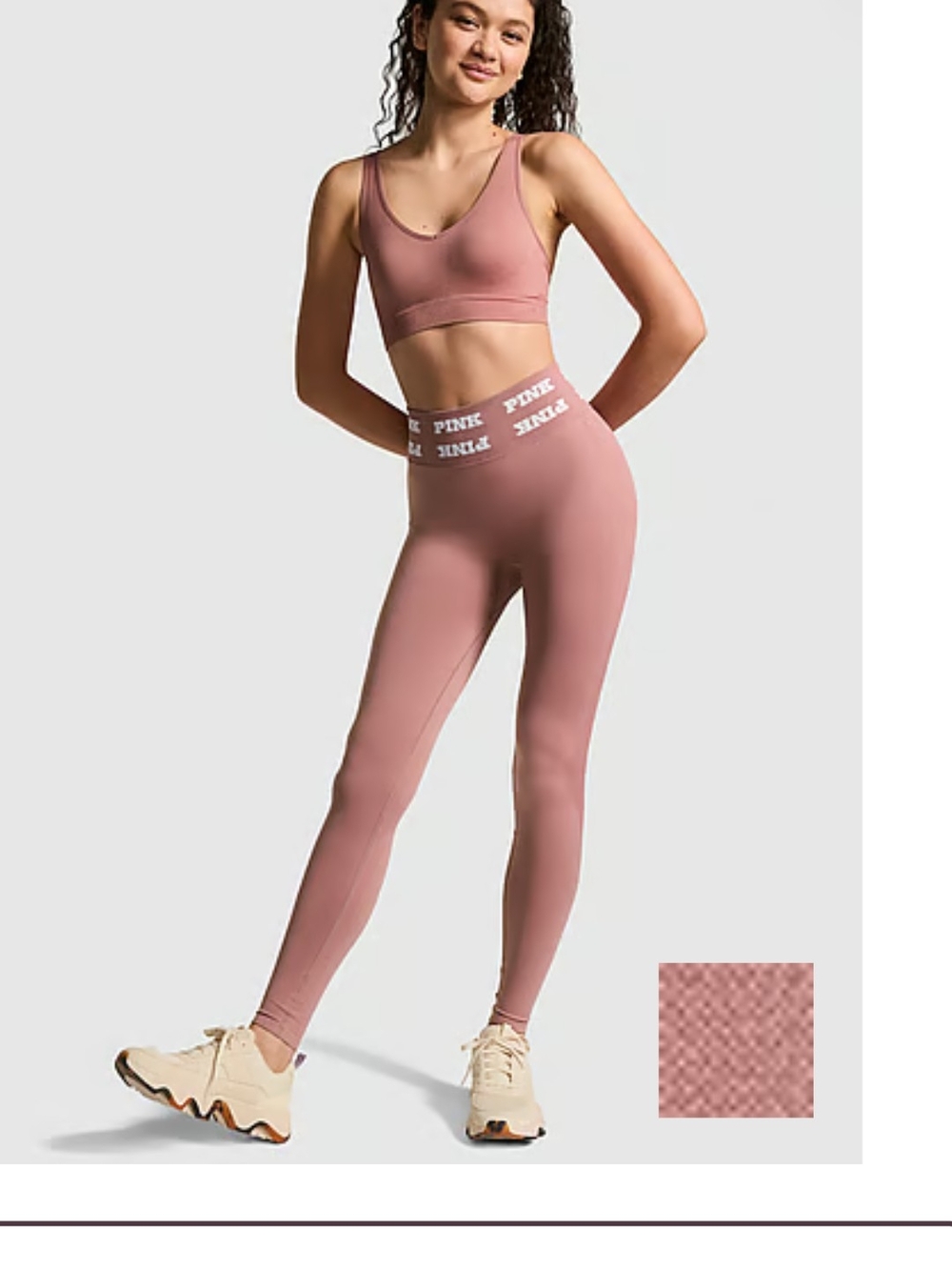 PINK Victoria's Secret Mauve Pink High-Waist Leggings XXL 🆕